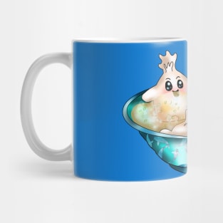 Dumplings relaxing in a soup spa Mug